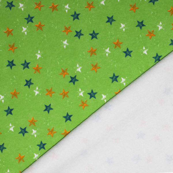 Jogging Fabric With Stars Lime Jogging Fabric Printed